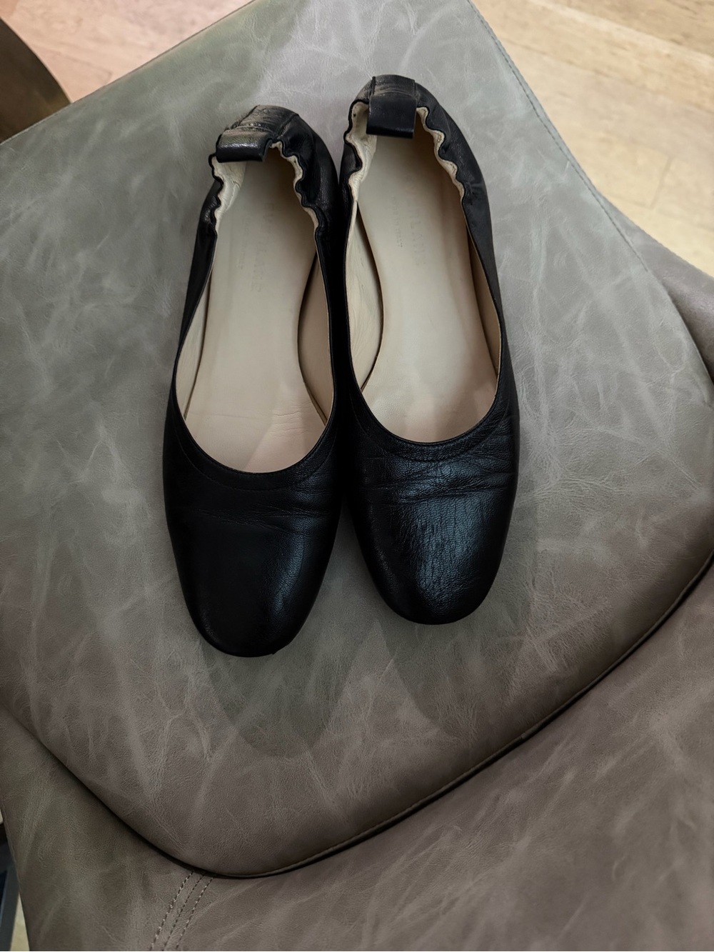 Everlane Black Leather Women's Ballet Flats